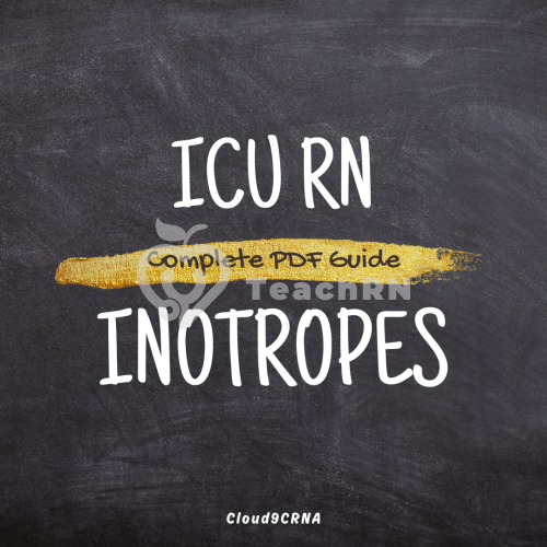 ICU RN - Inotropes | Critical Care Nurse Medication PDF Guide | ICU ...